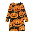 thumbnail image 3 of Mikilon Girls Halloween Dress Size 4-13 Years Fashion Solid Color Graphic Long Sleeve Round Neck Dresses Comfortable Playful Dresses, 3 of 4