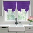 thumbnail image 4 of Purple Waves Balloon Curtains 63 Inch Length for Living Room/Bedroom, Ombre Abstract Art Gradient Modern Rod Pocket Privacy Door Curtains Decorative Tie Up Shade for Window 52"x63", 4 of 8