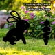 thumbnail image 5 of Bewildely Conejo Decoración Zanahoria Lindo Conejito de Pascua Estatuas Adornos Campo Valla Signo Suministros al aire libre Decoración para el Kits de decoración para fiestas, 5 of 6