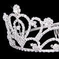 thumbnail image 2 of HONMEET Women's Hair Barrettes Bridal Crown for Engagements in Silver 1Pack, 2 of 6