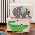 thumbnail image 2 of 3 Sprouts Ensemble de Bacs de Rangement pour Coffre à Jouets Pliable avec Éléphant et Rhinocéros (Pack de 2), 2 of 8
