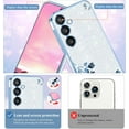 thumbnail image 3 of Phone Case for Samsung Galaxy S23 FE Case Clear Glitter Sparkle Aesthetic Samsung S23 FE Case Silicone Soft Flower Transparent Shockproof Cover Purple Slim (Silver-Blue), 3 of 7