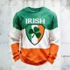 thumbnail image 1 of Ceisia Men's Relaxed Fit Long Sleeve St. Patrick's Day Irish Flag Shamrock Waffle Knit Sweatshirt Multicolor XXXXXL Gifts, 1 of 3