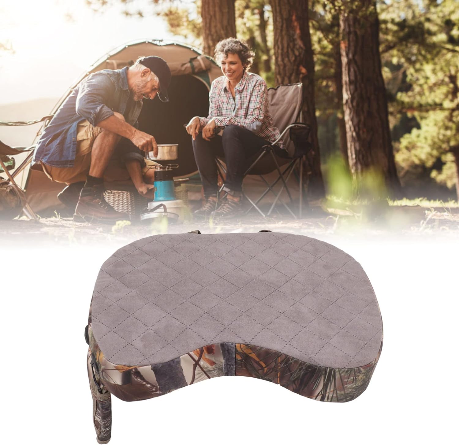 Heated Seat Cushion Pad, Portable Heated Seats with Camouflage Design, 3 Levels Adjustment Thick Padding, USB Powered Heated Chair Cushion for Hunting, Camping, Stadium, Outdoor Sports, Fishing