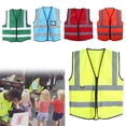thumbnail image 3 of Hi-Vis Safety Vest With Zipper Reflective for Jacket Security Waistcoat 5 Pocket, 3 of 21
