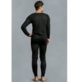 thumbnail image 2 of Mens Thermal Underwear Set Knocker Long Sleeve Pajamas Pants Sleep Black Size XL, 2 of 4