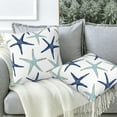 thumbnail image 5 of Throw Pillow Covers Nautical Starfish Pillow Covers 20x20 Inch Set of 2 Navy Blue and Turquoise Sea Stars Throw Pillows Decorative Pillow Cases Cushion Covers for Bedroom Livingroom, 5 of 6