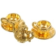 thumbnail image 2 of 1 Set Mini Metal Teapots Miniature Teapot Statue Mini Kitchen Prop Simulated Teapot Models with Tea Cup, 2 of 8