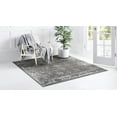 thumbnail image 4 of Unique Loom Sofia Collection Area Rug - Casino (3' 3" Square, Dark Gray/ Beige), 4 of 4