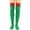Green, variant on HNMKIU Women's Festive Thigh High Stockings Elegant Bowknot Pure Color Over The Knee Long Socks For Holiday Celebration White,One Size