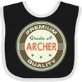 thumbnail image 3 of Inktastic Archer Premium Vintage Boys or Girls Baby Bib, 3 of 4