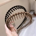 thumbnail image 3 of Plastic Headbands Teeth Comb Headband Non Slip, Soft Edge Narrow Headbands for Women Girls, Skinny Hair Bands for Women Men Teen Girls, 3 of 8