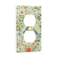 thumbnail image 2 of Yayeee Duplex Wall Plate 1-Gang 4.5"x2.7" Home Receptacle Light Switch Decorative Outlet Cover, Green Floral Pattern, 2 of 7