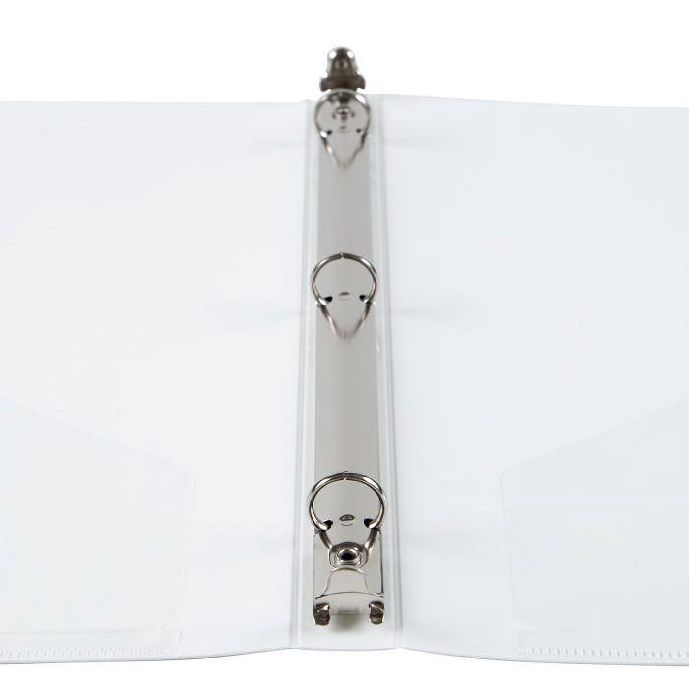 JAM Paper Plastic Binder, 11.5 x 10.25 x 1/2 in, White, 1 Pack