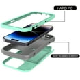 thumbnail image 6 of Allytech for iPhone 14 Plus Case - Shockproof Wallet Case with Credit Card Holder & Hidden Mirror, All-Round Protection Shockproof Phone Cover Designed for iPhone 14 Plus, Mintgreen, 6 of 6