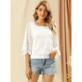 thumbnail image 2 of INSPIRE CHIC Women's Lace Long Sleeves Blouses, 2 of 6