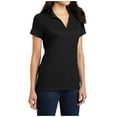 thumbnail image 2 of Yellow Rooster Womens Short Sleeve Rapid Dry Mesh Polo Black XS, 2 of 4