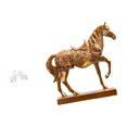 thumbnail image 6 of Dualoai Animal Sculptures Elephant and Horse Figurines Tabletop Decoration Home Decor Resin Statues for Entrance Office Bedroom Engraved, 6 of 8