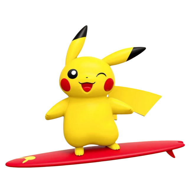 Adornos de juguete SANMU Pokémon Pikachu Surfing Cute