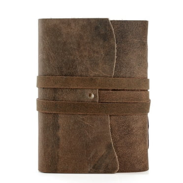Handmade Leather Journal/Writing Notebook Diary/Bound Daily Notepad For Men & Women Unlined Paper Medium, writing pad for artist, sketch (Brown, 10 x 7)