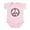 Petal Pink, variant on CafePress - Peace Flowers Infant Bodysuit - Baby Light Bodysuit, Size Newborn - 24 Months