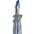 thumbnail image 3 of Royal Blue/White Mixed Color Graduation Tassel with Silver Date Drop, 3 of 4