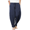 Navy Blue, variant on COOFANDY Men Casual Cotton Linen Loose Pant Elastic Waist Drawstring Harem Pants