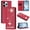 Red, variant on Leather For iPhone 17 Pro Case 【RFID Blocking】Ballet Girl Flip Wallet Leather Case With Card Holder Magnetic Closure Phone Cases Cover,Green,For iPhone 17 Pro