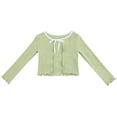thumbnail image 2 of Cardigans for Girls Long Sleeve Tie Open Front Tops Size 5-18 Teens Juniors Trendy Solid Color Soft Knitted Ballet Dance Outerwear Shirts, 2 of 8