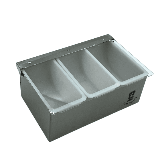 Caja Para Condimentos Kitchen Facilities Acero Inoxidable 3 Compartimentos