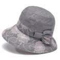 thumbnail image 4 of Umfun Women's Floral Embroidery Bucket Hat, Lightweight Cotton Sun Hat for Daily and Casual Wear, Vintage Style Hat with Bow Accent, 4 of 6