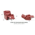 thumbnail image 2 of Glory Furniture Ward Faux Leather Rocker Recliner in Red, 2 of 7