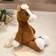 thumbnail image 2 of Horse Stuffed Animal Plushie, Gifts for Kids, Wildlife Animals, Brown Horse Plush Toy 6 inches (Brown), 2 of 7