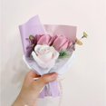 thumbnail image 6 of Mini Fake Rose Bouquet - Light Pink Roses Artificial Flowers, Long-lasting Everlasting Floral Decor, Symbolizing Unfading Companionship & Romance, 6 of 6