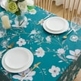 thumbnail image 3 of Premium Floral Vinyl Tablecloth Set - Waterproof Oilproof PVC Table Cover for Rectangle Tables- Heavy-Duty Indoor/Outdoor Use (60" x 70“ Rectangular), 3 of 6
