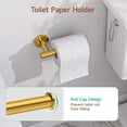 thumbnail image 5 of Fil-fresh Brushed Gold Bathroom Hardware Set, 4-Piece Wall Mounted Bathroom Accessories Set, 18-Inch (Total Length 20-Inch) Towel Bar with Toilet Paper Holder, Towel Ring & Robe Hook, SUS304 Stainles, 5 of 9