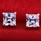 thumbnail image 1 of Decoración Pequeño Cuadrado Suave Soporte Cuatro Garras Circón 925 Pendientes de Plata Pendientes de Diamantes Drenaje Clásico, Ligero y Cómodo, 1 of 1