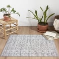 thumbnail image 2 of 2x6 Beige Washable Runner Rug for Hallways, Soft Neutral Vintage Kitchen Rugs with Non-Slip, Non-Shedding Distressed Floral Rug for Bedroom Kitchen Porch Laundry Entryway, 2 of 6