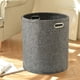 thumbnail image 5 of Cesto de ropa plegable con asas | Cesto de tela plegable para ropa, juguetes y organización | Cesto de poliéster gris oscuro para el hogar, la habitación de los niños y artículos para mascotas, 5 of 8