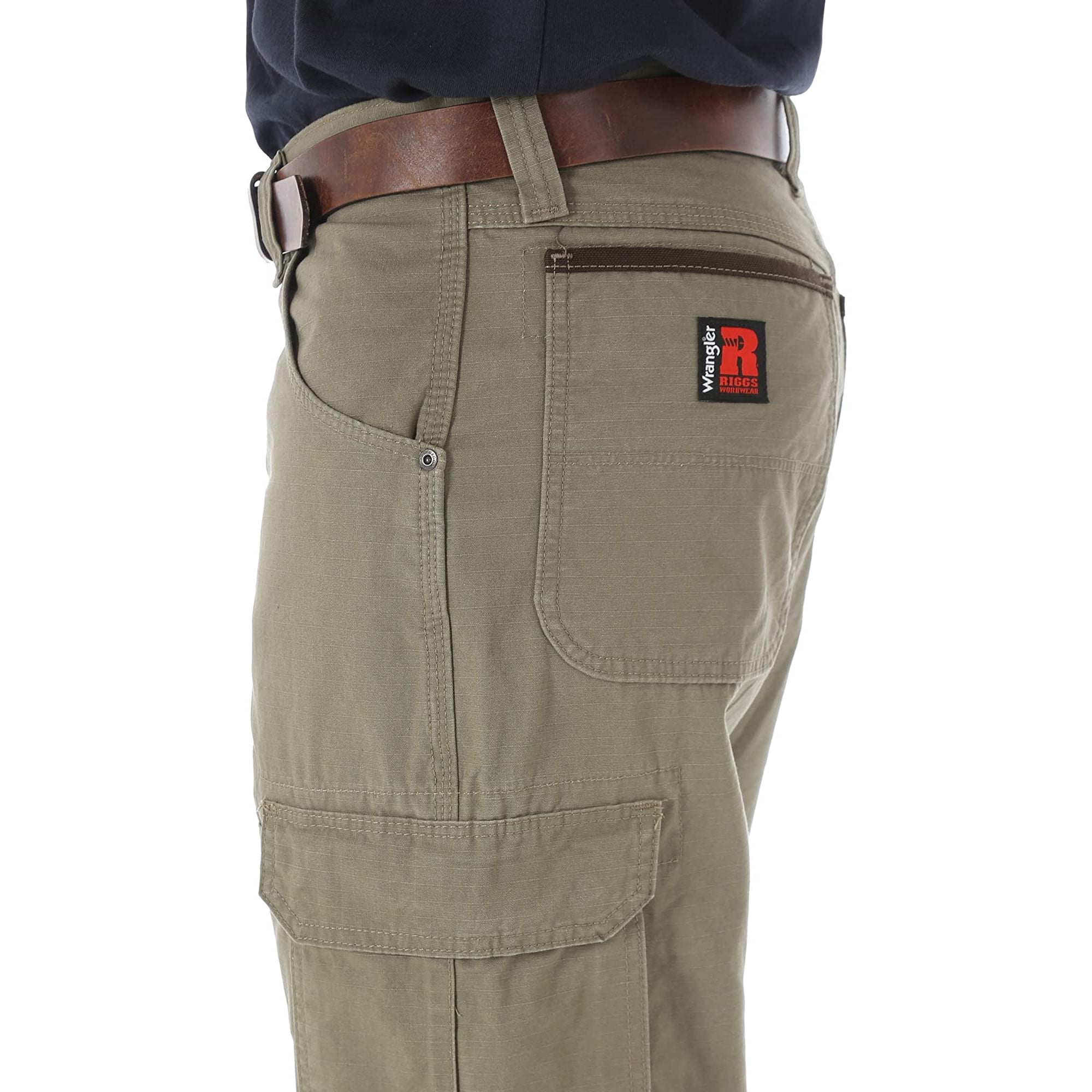 Wrangler Riggs Workwear Men's Riggs Workwear Big & Tall Lightweight Ranger Pant Work Utility, Bark, 31W / 32L