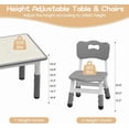 thumbnail image 2 of Mesa y 6 Chairs Set con Almacenamiento Caja cm de Alturaeight-Adjustable Toddler Mesa y Chair Set para Ages 2 10 Graffiti Tablero Non-Slip Legs 's Activity Mesa para cm de Profundidadaycare Aula., 2 of 5