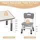 thumbnail image 2 of Mesa y 6 Chairs Set con Almacenamiento Caja cm de Alturaeight-Adjustable Toddler Mesa y Chair Set para Ages 2 10 Graffiti Tablero Non-Slip Legs 's Activity Mesa para cm de Profundidadaycare Aula., 2 of 5