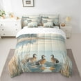 thumbnail image 2 of Feelyou Kid Jungle Duck Bedding Comforter Set 7pcs, Vintage Lake House King Bedding Sets, 2 of 8