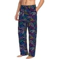 thumbnail image 2 of Yiaed Cute Line Fish Print Men's Lounge Pants, Loose PJ Bottoms, Long Pajama Pants for Men-Small, 2 of 5
