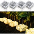 thumbnail image 1 of 4 Pack PVC Solar Bricks Warm White Light, LED Solar Light with Light Sensor, IP44 Waterproof for Outdoor Garden Decoration, 1 of 5