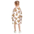 thumbnail image 3 of Girls' long-sleeved dress Cute Bear in Santa Hat Girls' A-line dress with ribbed cuffs Soft and comfortable, 3 of 6