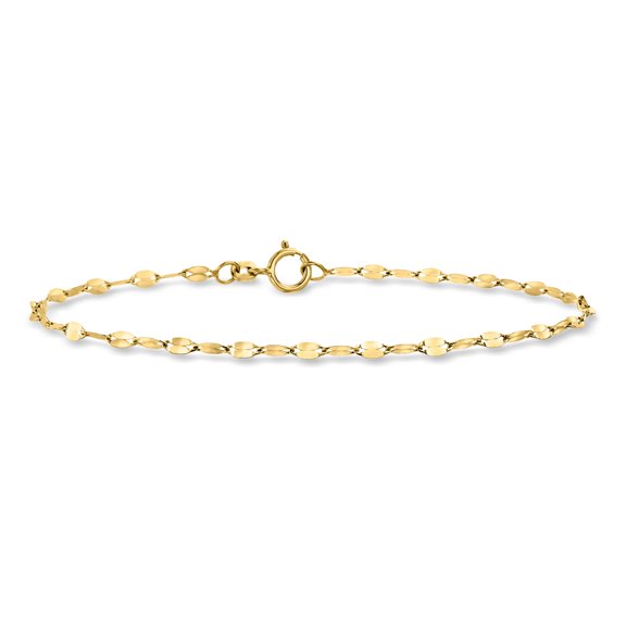 Pure Collection by Ross-Simons Italian 2.25mm 14kt Yellow Gold Lumachina-Chain Bracelet, Women's, Adult