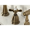 thumbnail image 7 of Kingston Brass KB1798BEXBS 8" to 16" Widespread Kitchen Faucet with Brass Sprayer, SN, 7 of 7