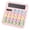 Pink, variant on 12-Digit Display Desktop Calculator, Desk Calculator Basic Big Button AAA Battery for Office Supplies Girl Female Woman Gift, Colorful Pink