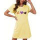 thumbnail image 4 of Camisón corto de talla grande para mujer, camisón de manga corta con estampado de pecho a la moda, camisón para mujer, 4 of 5